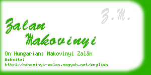 zalan makovinyi business card
